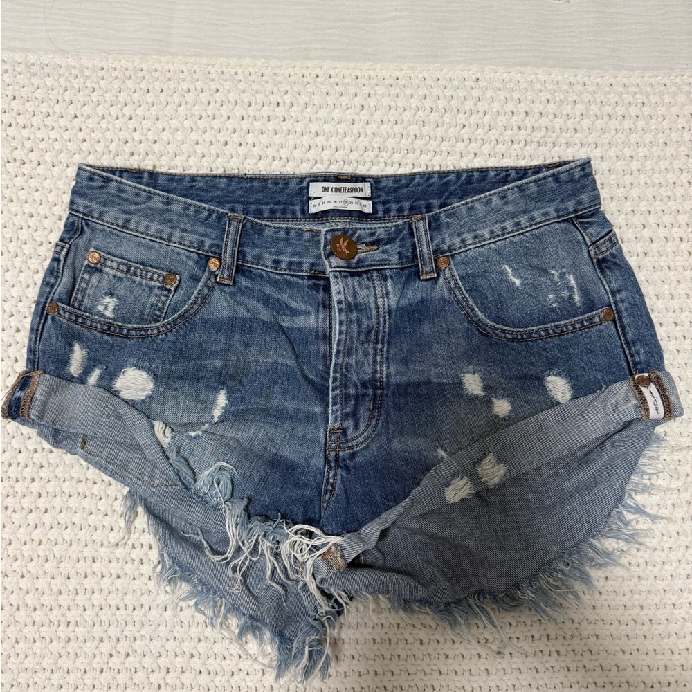 One Teaspoon Blue Denim shorts